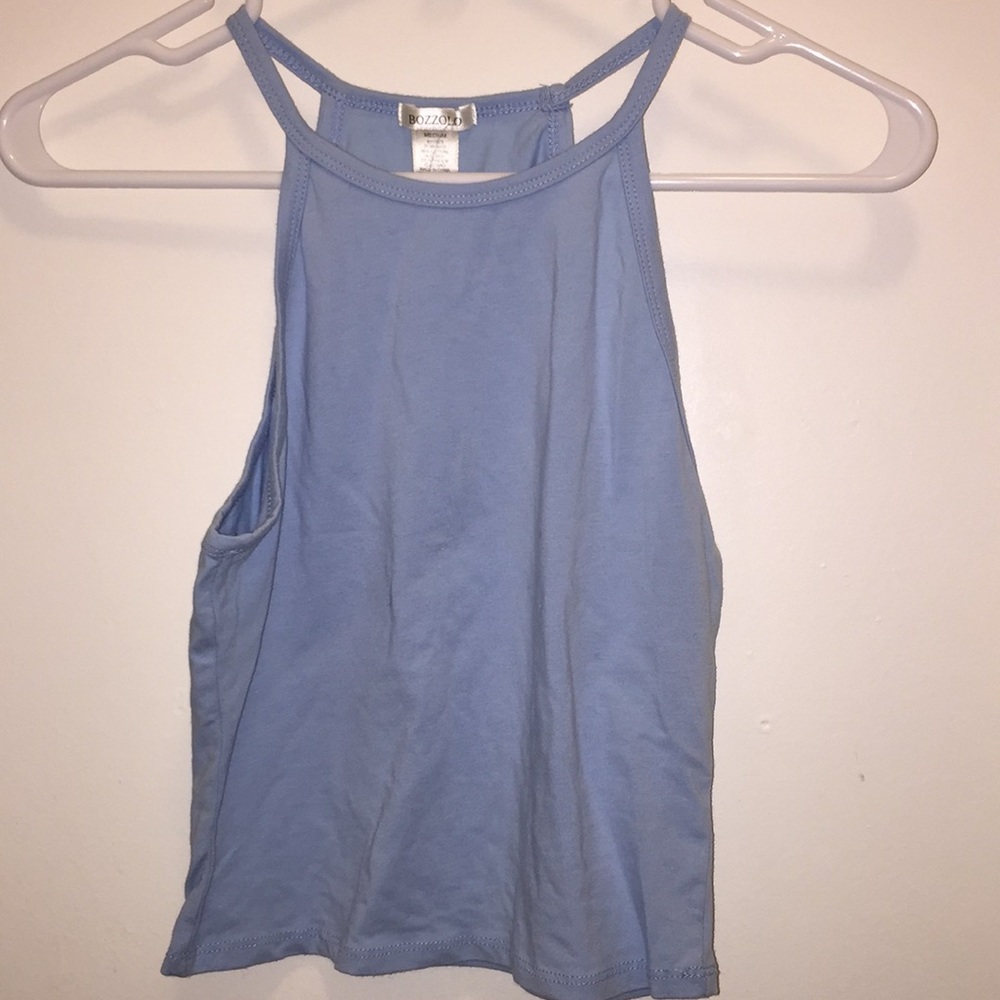 💛 NEW baby blue crop top, size medium